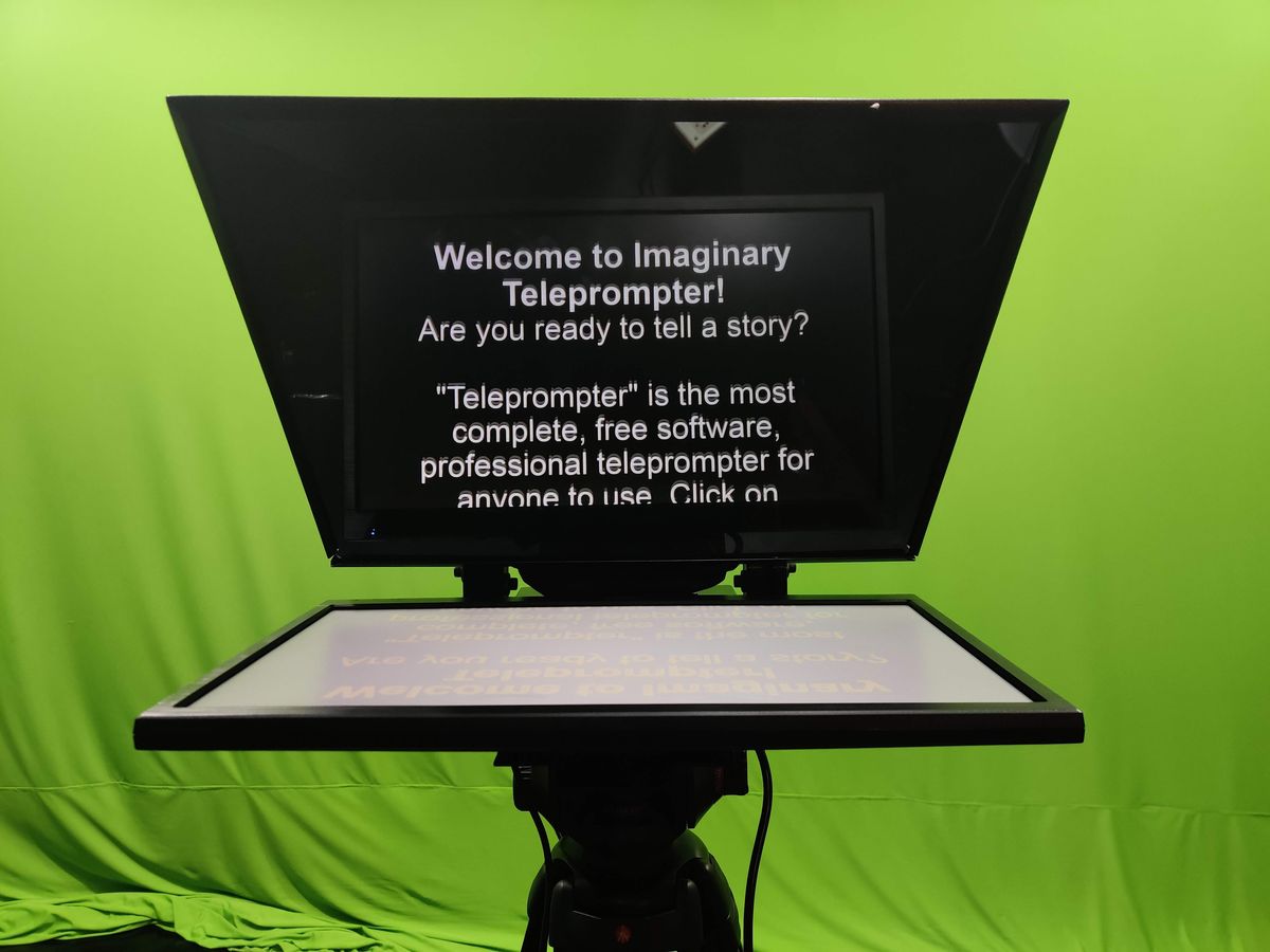 Teleprompter setup